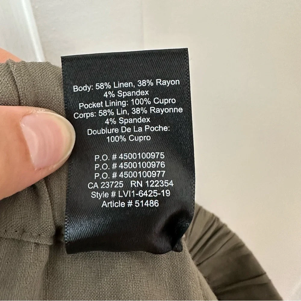 BABATON olive Errol linen pant